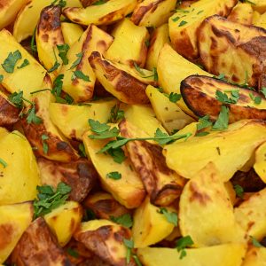 Cheesy Roasted Potato Wedges